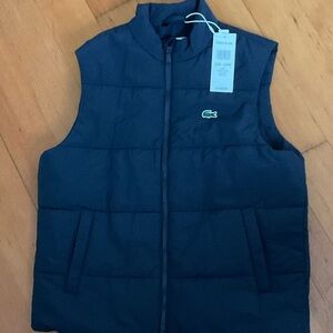 NWT Lacoste Boys Dark Blue Quilted Vest